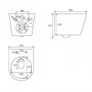 Комплект подвесной унитаз Abber Bequem AC1102MB + система инсталляции Grohe 38811kf0