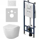 Комплект подвесной унитаз Am.Pm Like + система инсталляции Am.Pm MasterFit Pro C L IS100101.801900