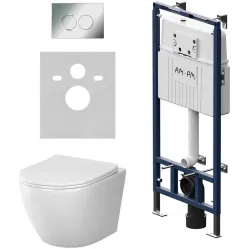 Комплект подвесной унитаз Am.Pm Like + система инсталляции Am.Pm MasterFit Pro C L IS100151.801900
