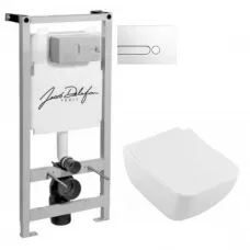 Комплект подвесной унитаз Villeroy & Boch Venticello 4611RSR1 + система инсталляции Jacob Delafon E5504-NF + E4326-00