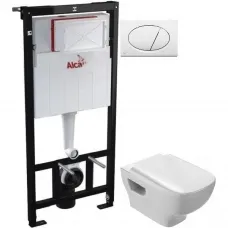 Комплект подвесной унитаз Jacob Delafon Struktura EDE102-00 + E4270-00 + система инсталляции AlcaPlast AM101/11203:1RUSSETM70