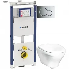 Комплект подвесной унитаз Gustavsberg Estetic C+ GB1183300R1030 + система инсталляции Geberit 111.362.00.5 + 115.770.21.5