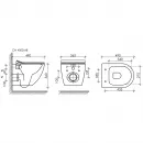 Комплект подвесной унитаз Ceramica Nova Metropol CN4002MB + система инсталляции Grohe 38811kf0