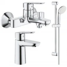 Комплект смесителей Grohe BauEdge 23605000 + 23330000 + 27924001