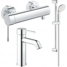 Комплект смесителей Grohe Essence New 33636001 + 23590001 + 27924001