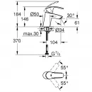 Комплект смесителей Grohe Eurosmart New 33555002 + 32467002