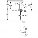 Комплект смесителей Grohe BauFlow 23601000 + 23752000 + 27853001