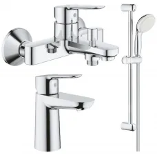 Комплект смесителей Grohe BauEdge 23605000 + 23330000 + 27853001