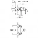 Комплект смесителей Grohe Eurosmart New 33555002 + 32467002 + 27853001