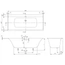 Квариловая ванна 180x80 см альпийский белый Villeroy & Boch Subway 3.0 UBQ180SBW2DV-01