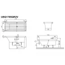Квариловая ванна 170x75 см альпийский белый Villeroy & Boch Squaro UBQ170SQR2V-01