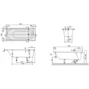Квариловая ванна 180x80 см альпийский белый Villeroy & Boch Oberon UBQ180OBE2V-01