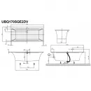 Квариловая ванна 170x75 см альпийский белый Villeroy & Boch Squaro Edge 12 UBQ170SQE2DV-01