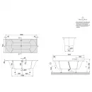Квариловая ванна 180x80 см альпийский белый Villeroy & Boch Pavia UBQ180PAV2V-01