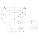 Квариловая ванна 170x75 см альпийский белый Villeroy & Boch Libra UBQ170LIB2V-01