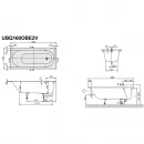Квариловая ванна 160x75 см альпийский белый Villeroy & Boch Oberon UBQ160OBE2V-01