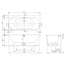 Квариловая ванна 180x80 см альпийский белый Villeroy & Boch Oberon 2.0 UBQ180OBR9CD00V-01