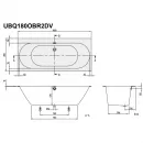 Квариловая ванна 180x80 см альпийский белый Villeroy & Boch Oberon 2.0 UBQ180OBR2DV-01