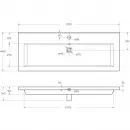 Раковина Cezares CZR-8070-120 121x46 см, накладная, белый