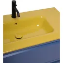 Раковина Plumberia Selection IXO XO101FSN 101x46 см, накладная, желтый глянец
