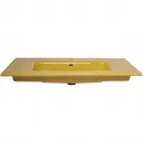Раковина Plumberia Selection IXO XO101FSN 101x46 см, накладная, желтый глянец