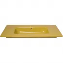 Раковина Plumberia Selection IXO XO101FSN 101x46 см, накладная, желтый глянец