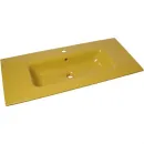 Раковина Plumberia Selection IXO XO101FSN 101x46 см, накладная, желтый глянец