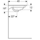 Раковина 60x48 см Geberit Renova Plan 122260000
