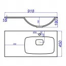 Раковина 91,8x45 см Aqwella 5 Stars Malaga Mal.09.04.D-R