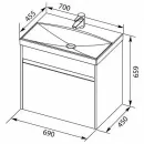 Раковина 70x45,5 см Aquanet City