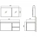 Раковина 80x48 см BelBagno Luce BB800AB