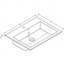 Раковина 60x48 см Vincea VCB-13600B