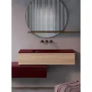 Раковина Plumberia Selection IXO XO101FMG 101x46 см, накладная, бордовый глянец
