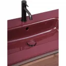 Раковина Plumberia Selection IXO XO101FMG 101x46 см, накладная, бордовый глянец