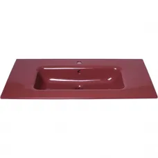 Раковина Plumberia Selection IXO XO101FMG 101x46 см, накладная, бордовый глянец
