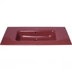 Раковина Plumberia Selection IXO XO101FMG 101x46 см, накладная, бордовый глянец