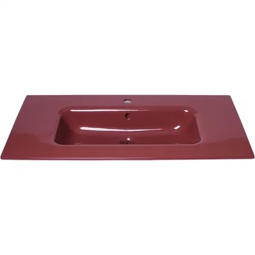 Раковина Plumberia Selection IXO XO101FMG 101x46 см, накладная, бордовый глянец