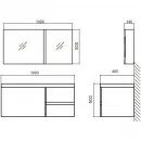 Раковина 100x48 см BelBagno Luce BB1000AB