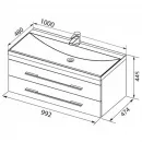 Раковина 100x48 см Aquanet Нота