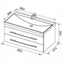 Раковина 90x48 см Aquanet Нота