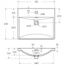 Раковина BelBagno BB-8076-3-50 51,5x43 см, накладная, белый