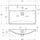 Раковина BelBagno BB-8076-3-60 61,5x43 см, накладная, белый