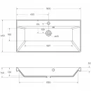 Раковина 90x45 см BelBagno Marino BB900/450-LV-MR-AST