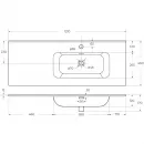 Раковина Cezares Duet CZR-8095-120-R 121x46 см R, накладная, белый