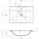 Раковина 65x45 см BelBagno Marino BB650/450-LV-MR-PR