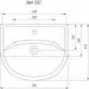 Раковина 55,6x44 см Aqwella Уют 550