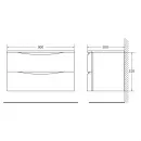 Раковина 90x50 см BelBagno Smile BB900ARL