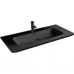 Раковина Vincea VCB-1RA100B 100x48 см, накладная, черный
