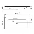 Раковина 100,7x49,4 см KEUCO Plan 32970311001