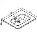Раковина Vincea VCB-3M900G 60x48 см, накладная, белый